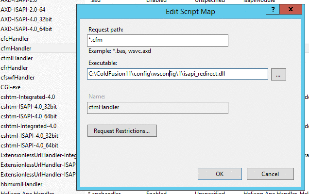 IIS Handler Mappings