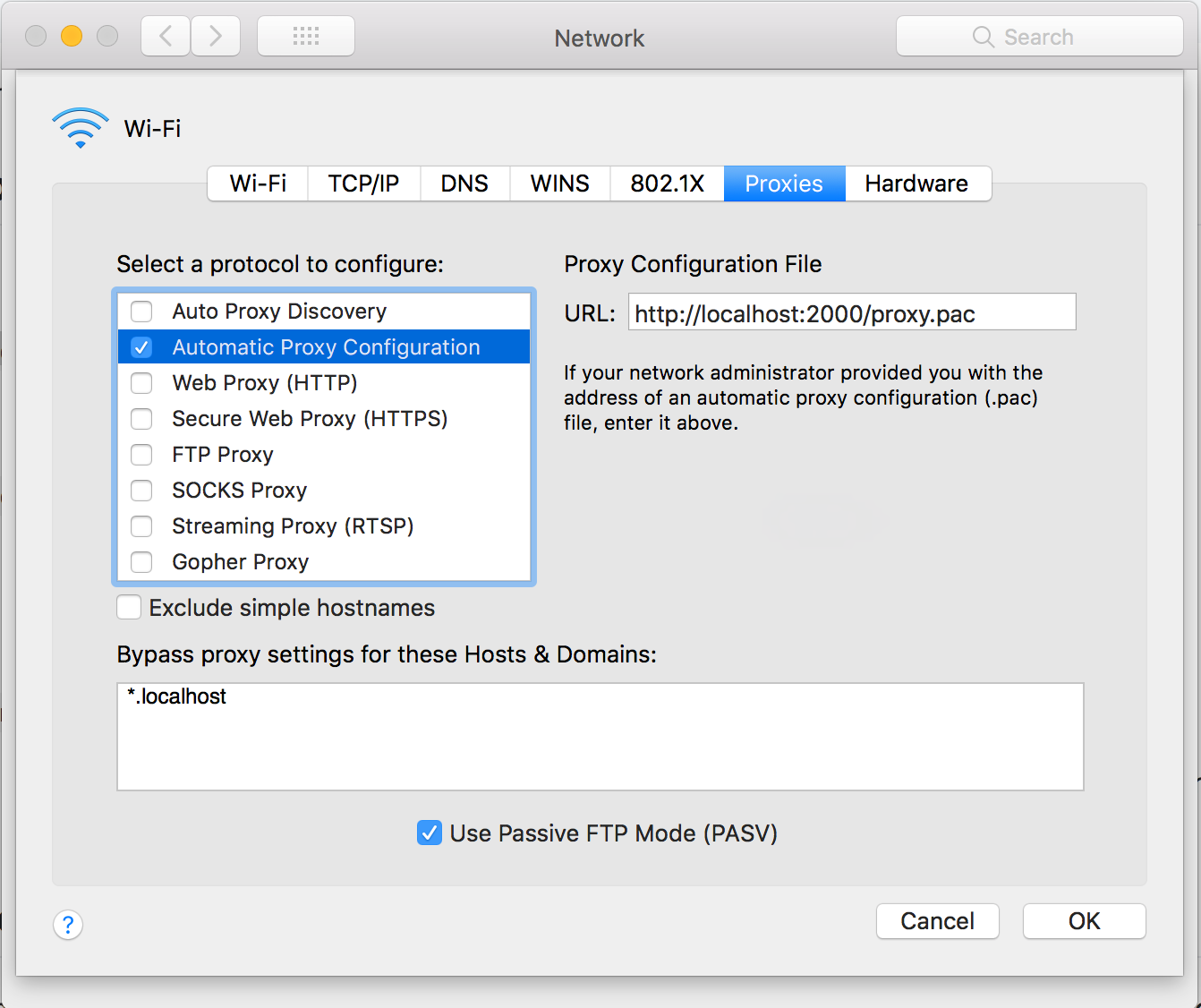 Hotel - Proxy .localhost setup